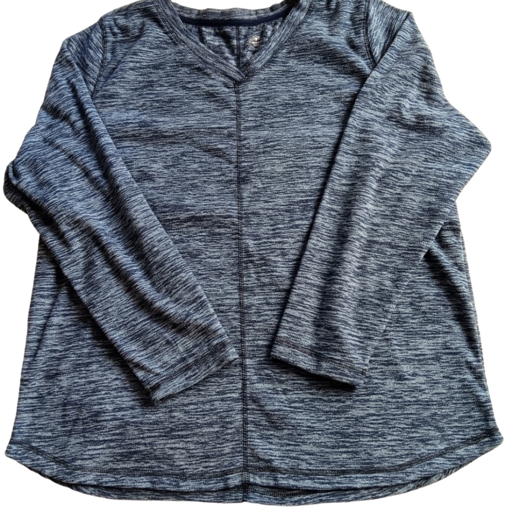 Men's Long Sleeve V-neck Pullover Sweater Size XL St. John's Bay Blue Polyester